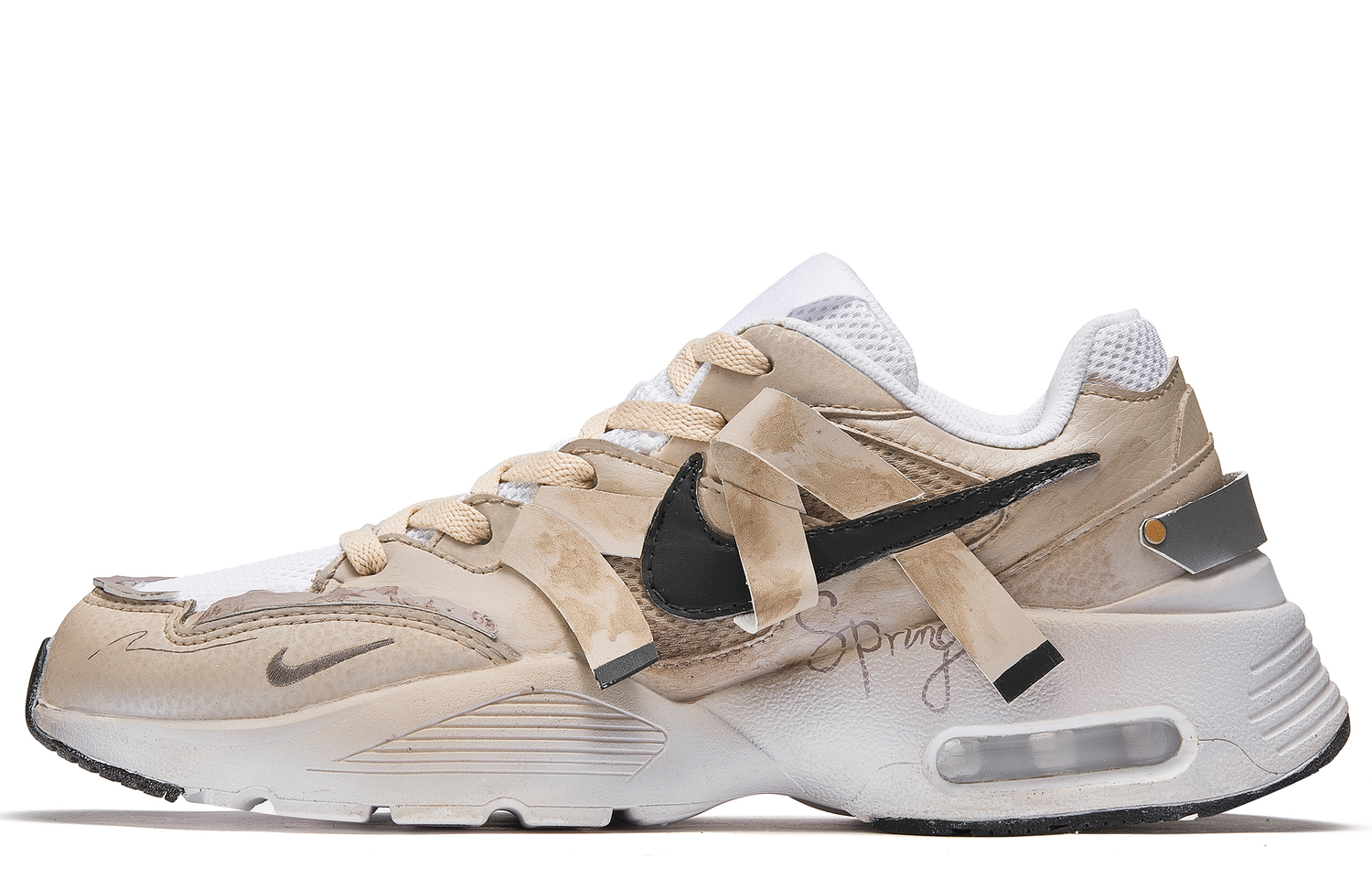 

Nike Air Max Fusion Противоскользящие Низкие Кроссовки для Бега с Воздушной Подушкой Мужские Черно-Белые