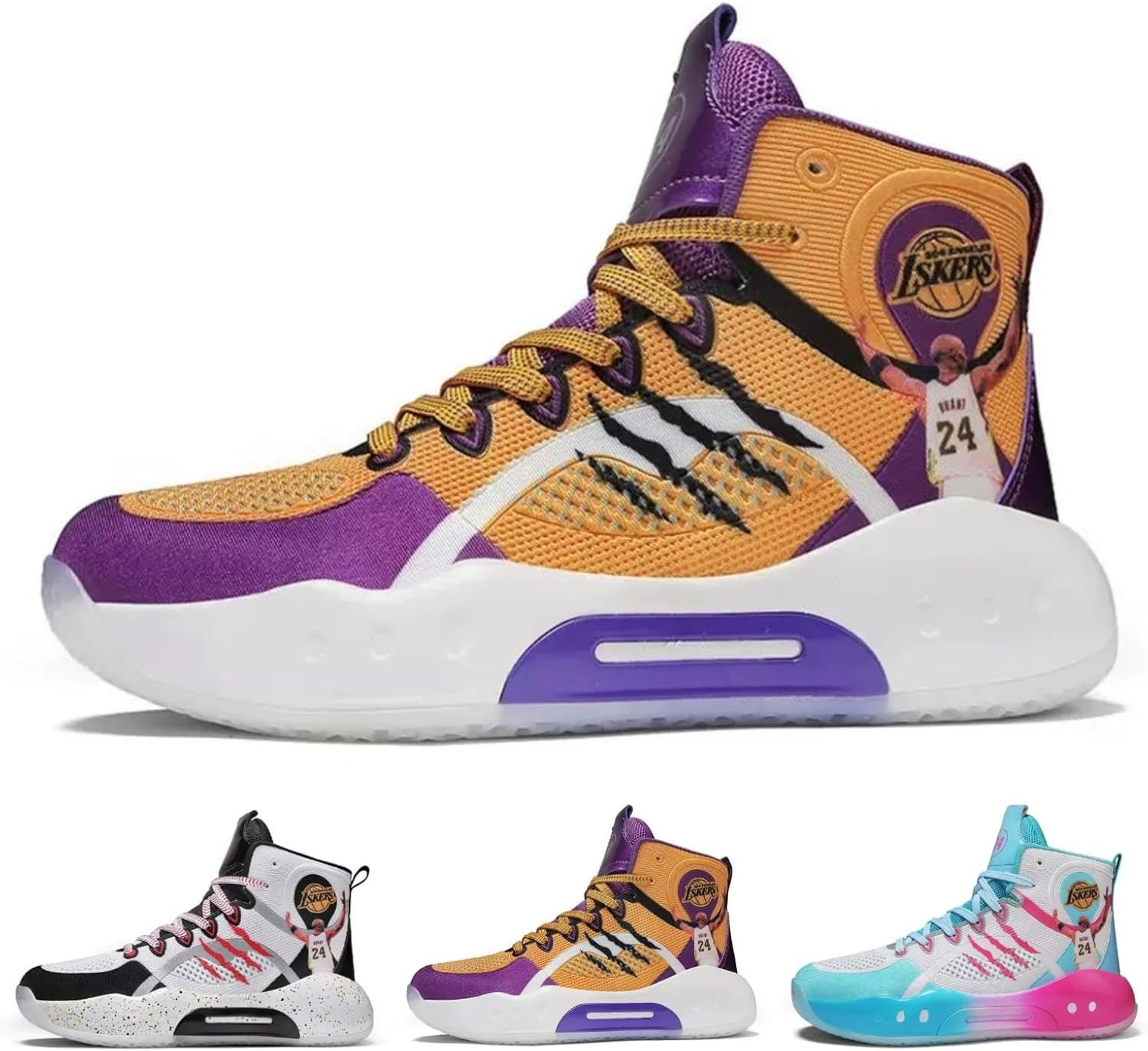 

Женские и мужские модные баскетбольные кроссовки с высоким берцем, разноцветные, дышащие, легкие, с амортизацией Macefil