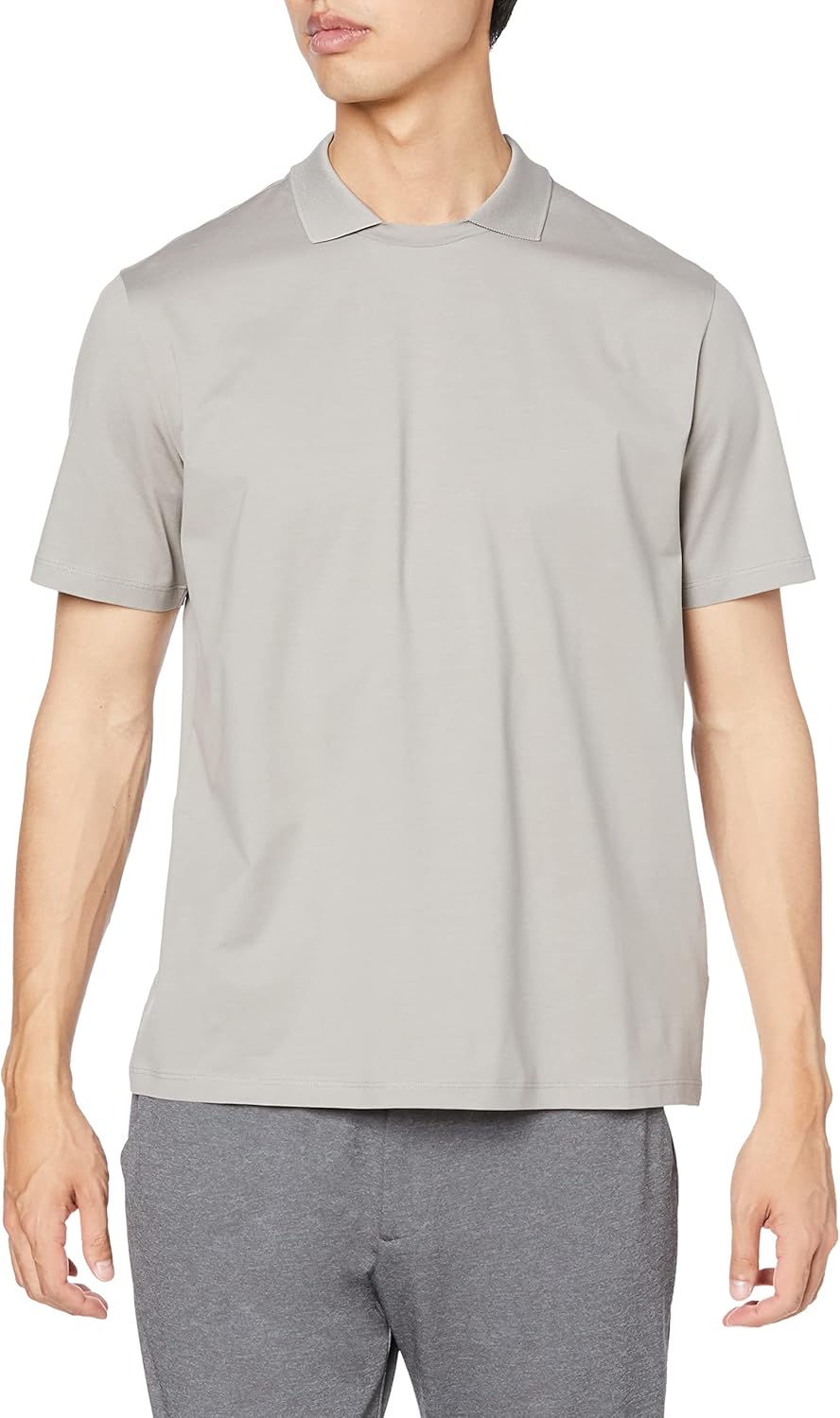 

Мужская футболка-поло из супертонкого хлопка Herno в стиле ретро, серый