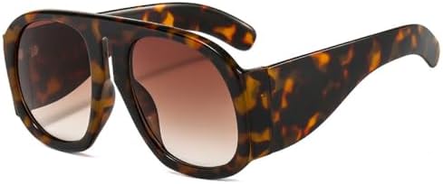 

Модные квадратные солнцезащитные очки для женщин, винтажные красочные солнцезащитные очки в стиле стимпанк, мужские ретро-панк очки с защитой от УФ-излучения UV400 MTZJH, C3leopard-brown