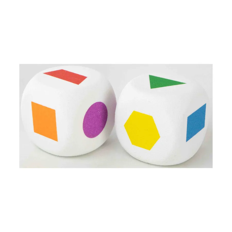 

d6 50 мм цветные пенопластовые кубики основных форм (2), Dice - Foam (Koplow)