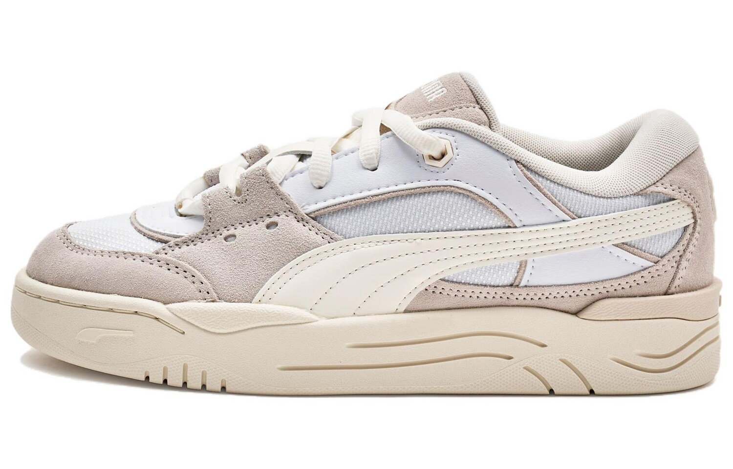 Кожаные кроссовки для скейтбординга Puma 180 унисекс, Серый/Белый