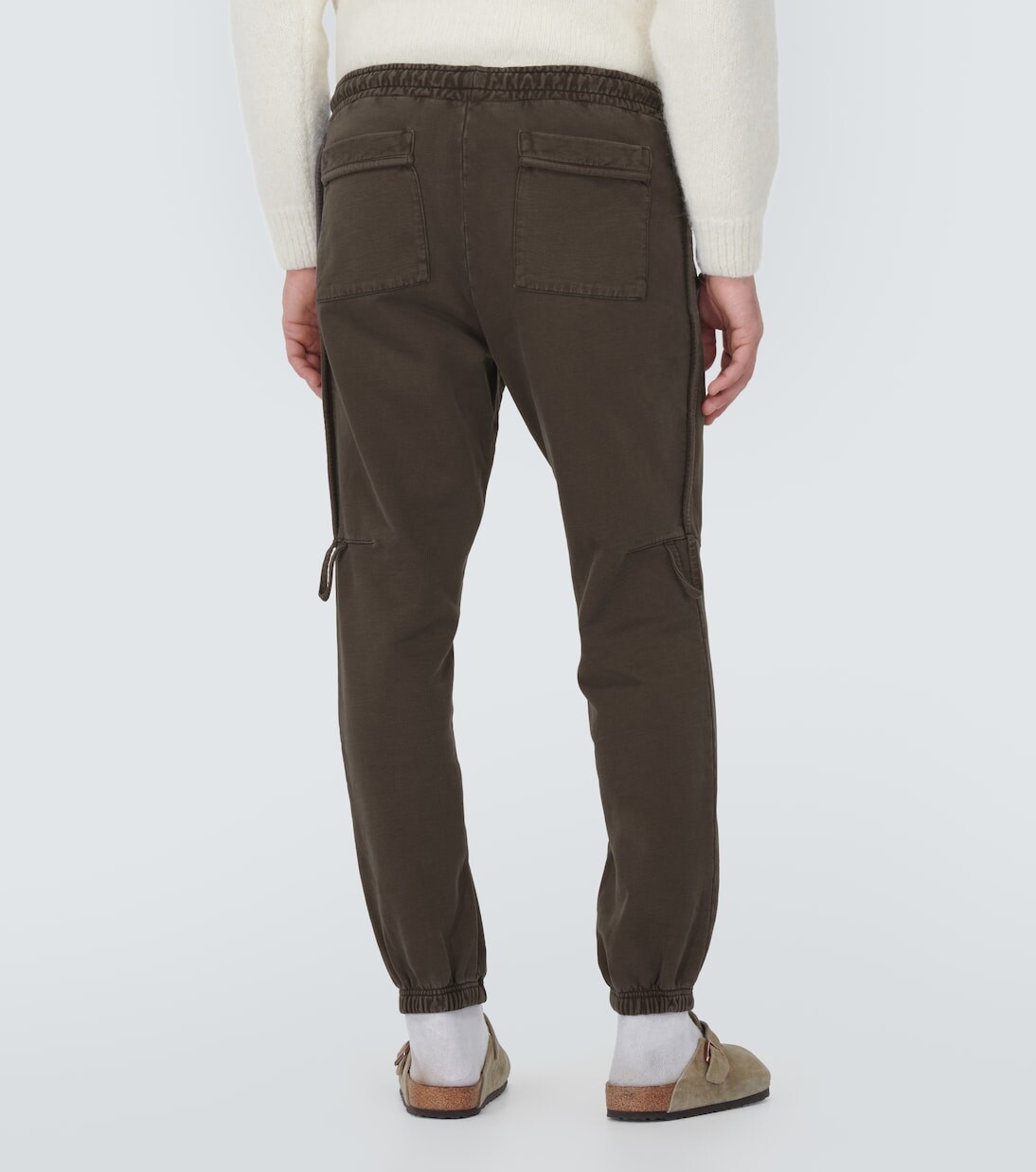 Спортивные брюки le jogging camargue из хлопкового флиса Jacquemus, коричневый — фото 4