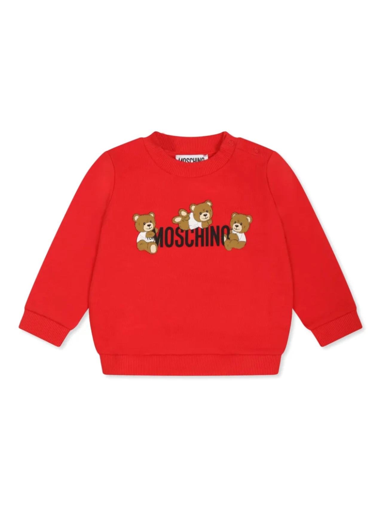 

Толстовка с принтом «Медвежонок Тедди» Moschino Kids, красный