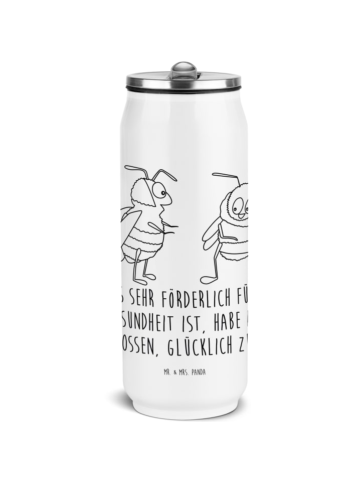 

Mr. & Mrs. Panda Бутылка из нержавеющей стали с изображением шмеля и клеверного листа с надписью белого цвета