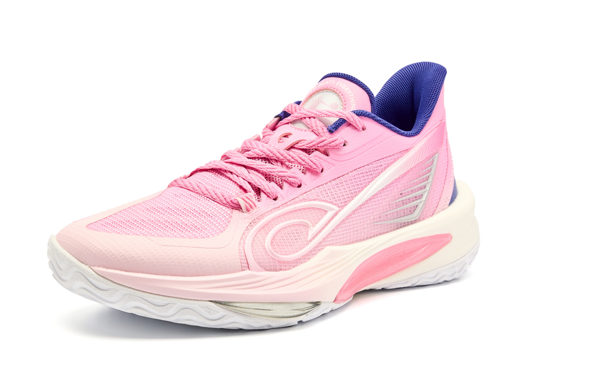 QIAODAN Износостойкие баскетбольные кроссовки Rebound Low top для детей Pink для подростков — фото 3