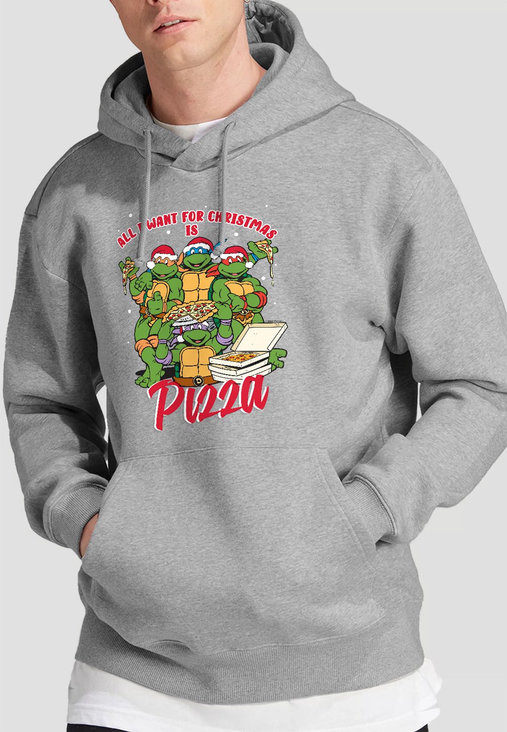 

Толстовка TEENAGE MUTANT NINJA TURTLES CHRISTMAS PIZZA Cotton Soul, серый