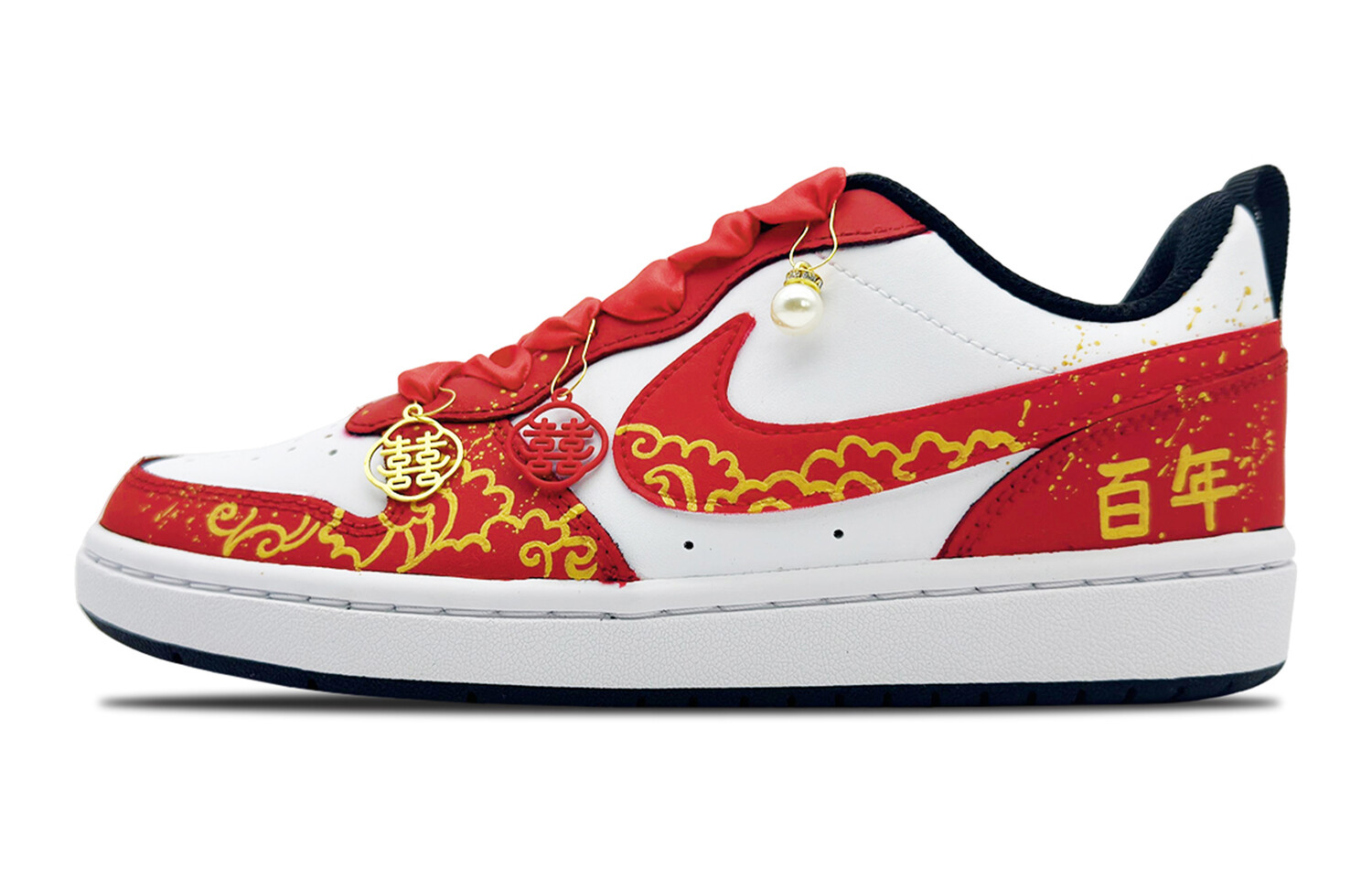 

Кроссовки Nike Court Borough Skateboard Shoes Women's Low-Top Red White, Красный, Кроссовки Nike Court Borough Skateboard Shoes Women's Low-Top Red White