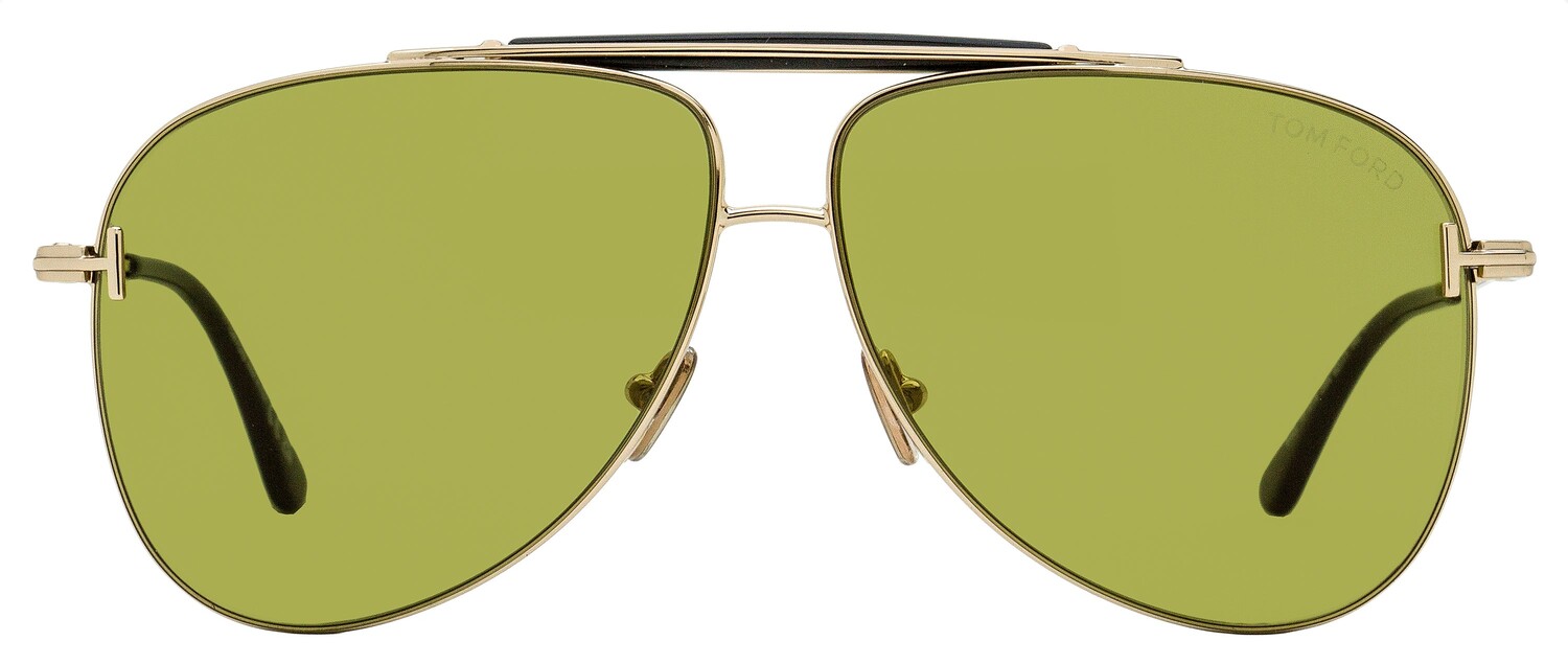 

Мужские солнцезащитные очки Tom Ford Brady Pilot TF1018 28N Золотистые/Черные 60 мм