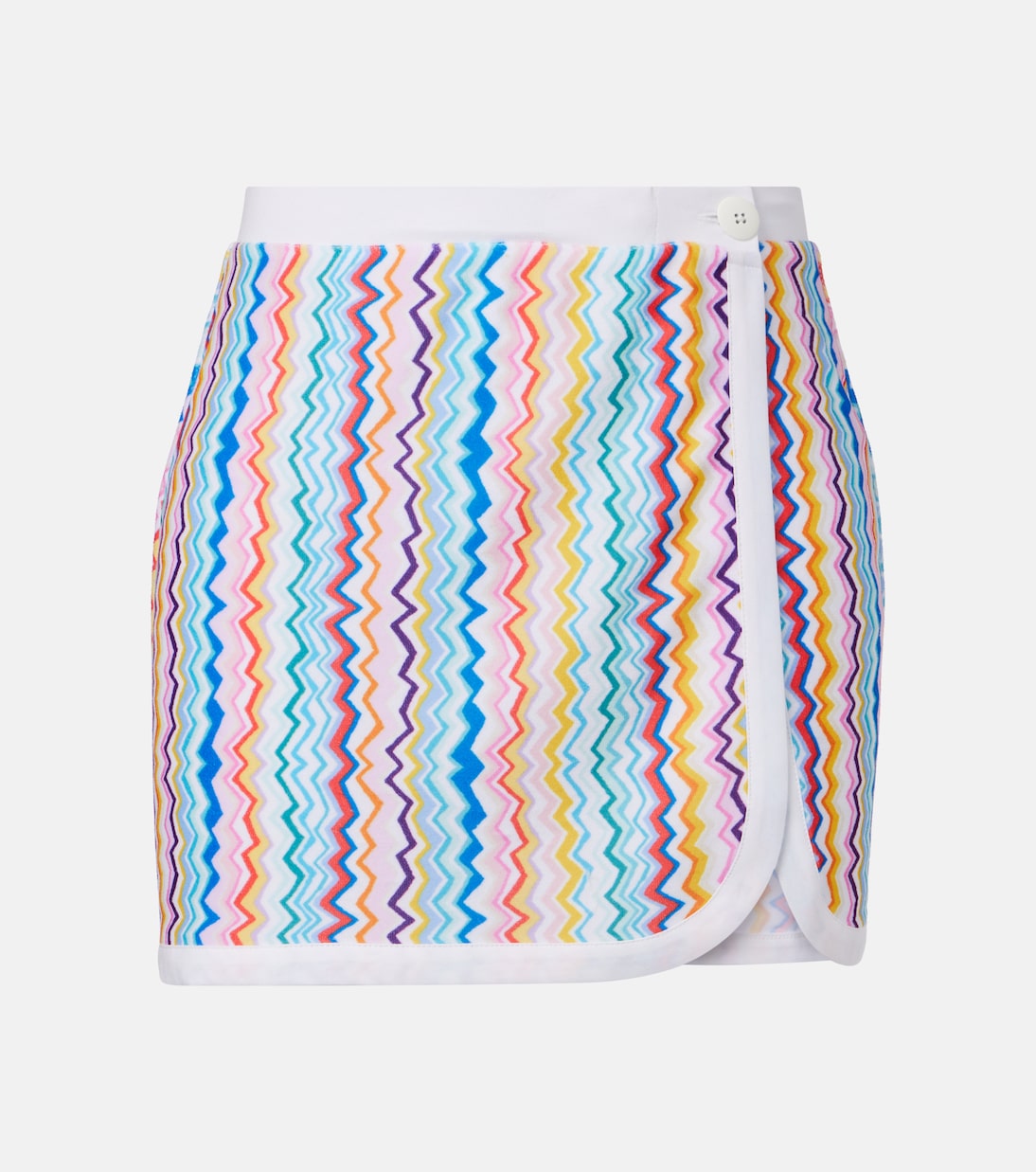 

Мини-юбка из махровой ткани с зигзагообразным принтом Missoni, Multicolor Zig Zag