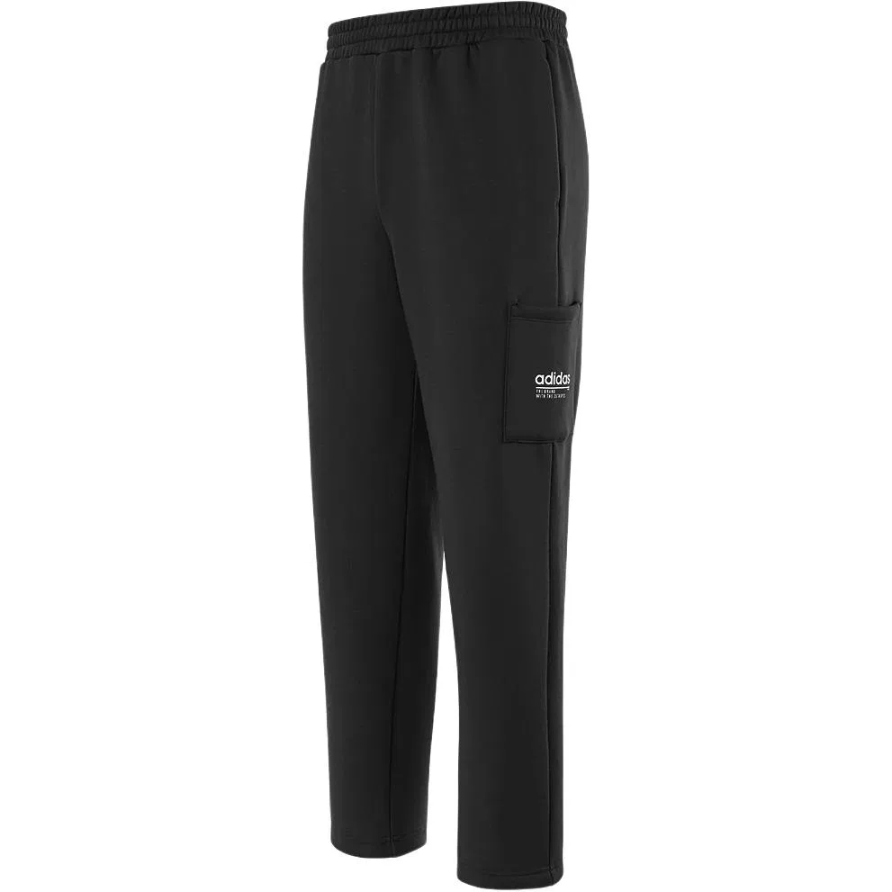 Трикотажные спортивные штаны Adidas с начесом, мужские, черные