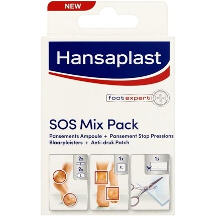 

Sos Mix Pack Plasters Amoule + Plaster Stop Pressure — упаковка из 6 шт., Hansaplast