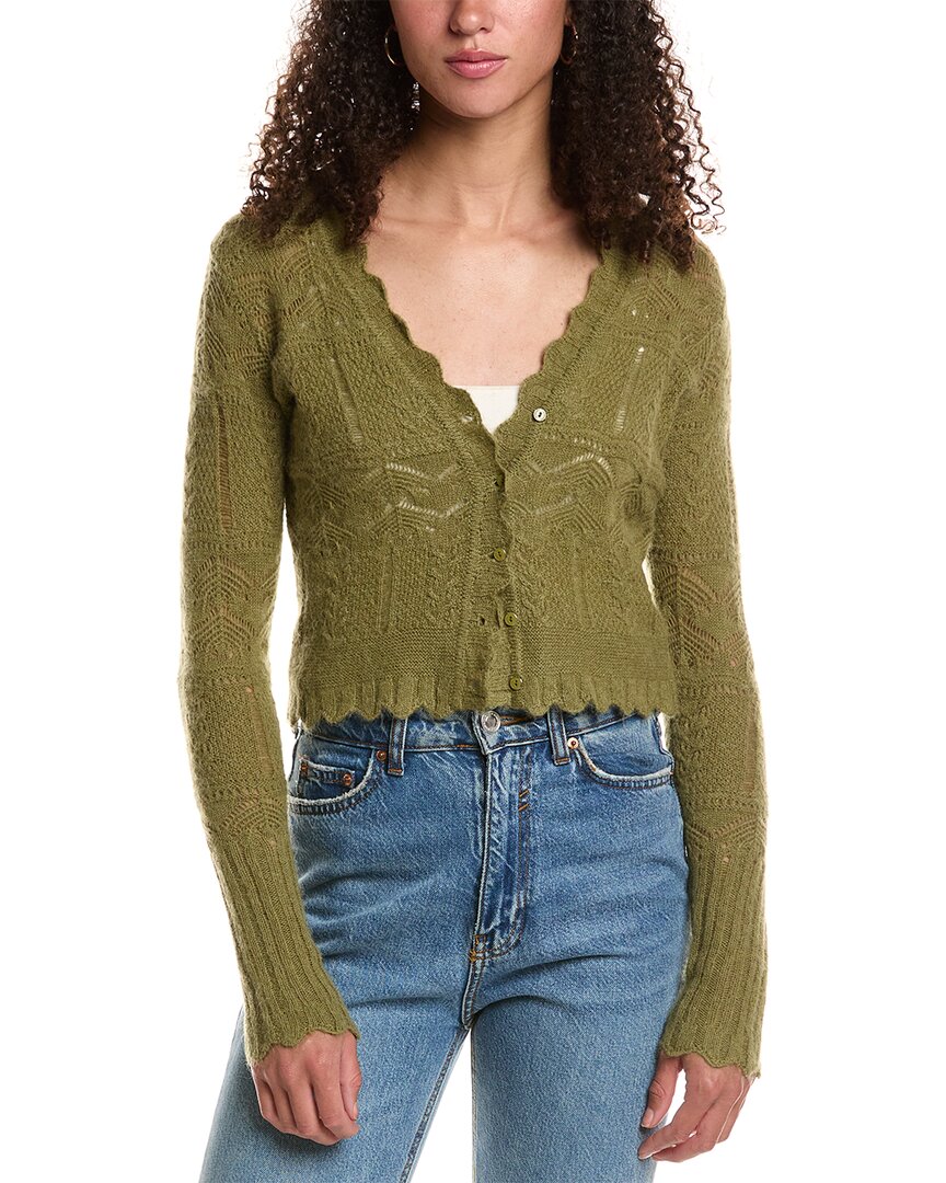 

Кардиган Vanessa из шерсти и альпаки AllSaints All Saints, зеленый