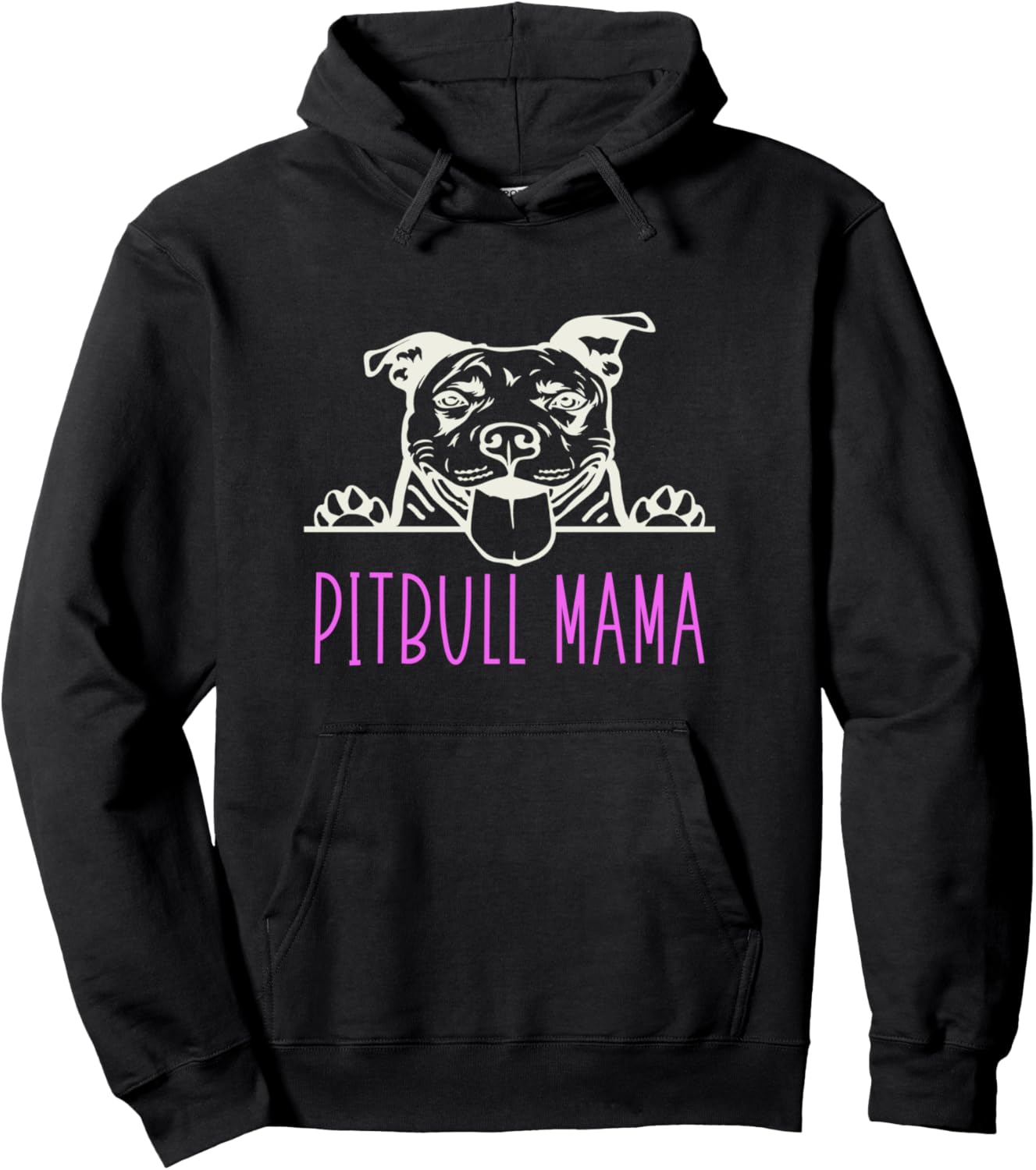 

Толстовка с изображением мамы питбуля Pitbull Mama Merch, черный