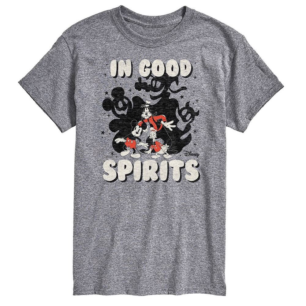 

Мужская футболка с рисунком «Микки Маус и друзья» Disney's In Good Spirits, серый