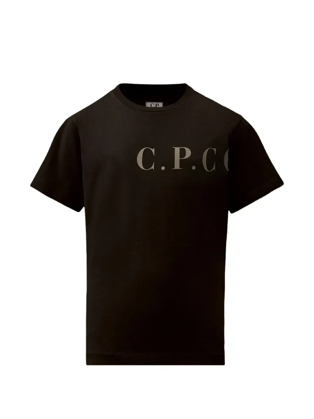 Футболка из хлопка с логотипом и коротким рукавом 30/1 C.P. Company Kids, черный