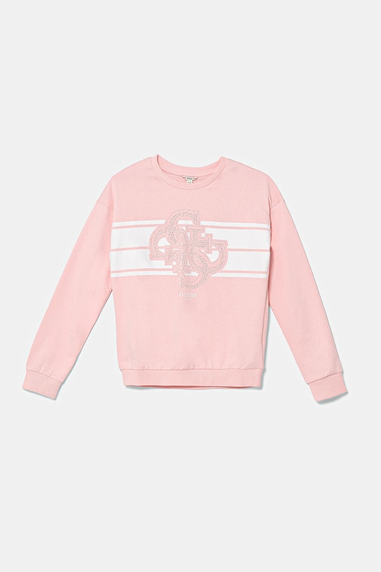

Детская хлопковая толстовка Guess, розовый