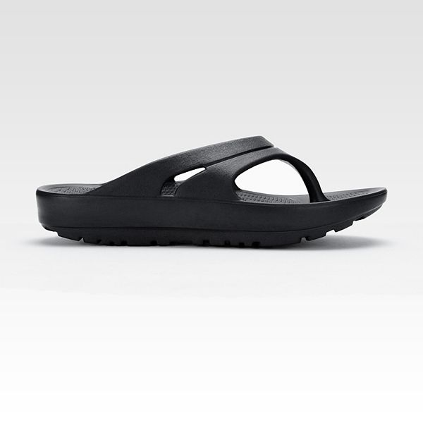 Взрослые легкие амортизирующие восстановительные шлепанцы Oka Recovery Footwear, Black — фото 3