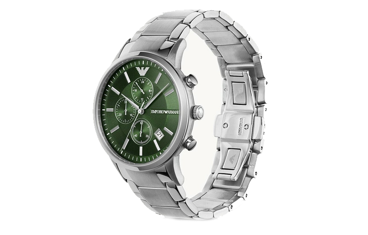 

Мужские наручные часы с кварцевым механизмом на стальном браслете с зеленым циферблатом AR11507 EMPORIO ARMANI