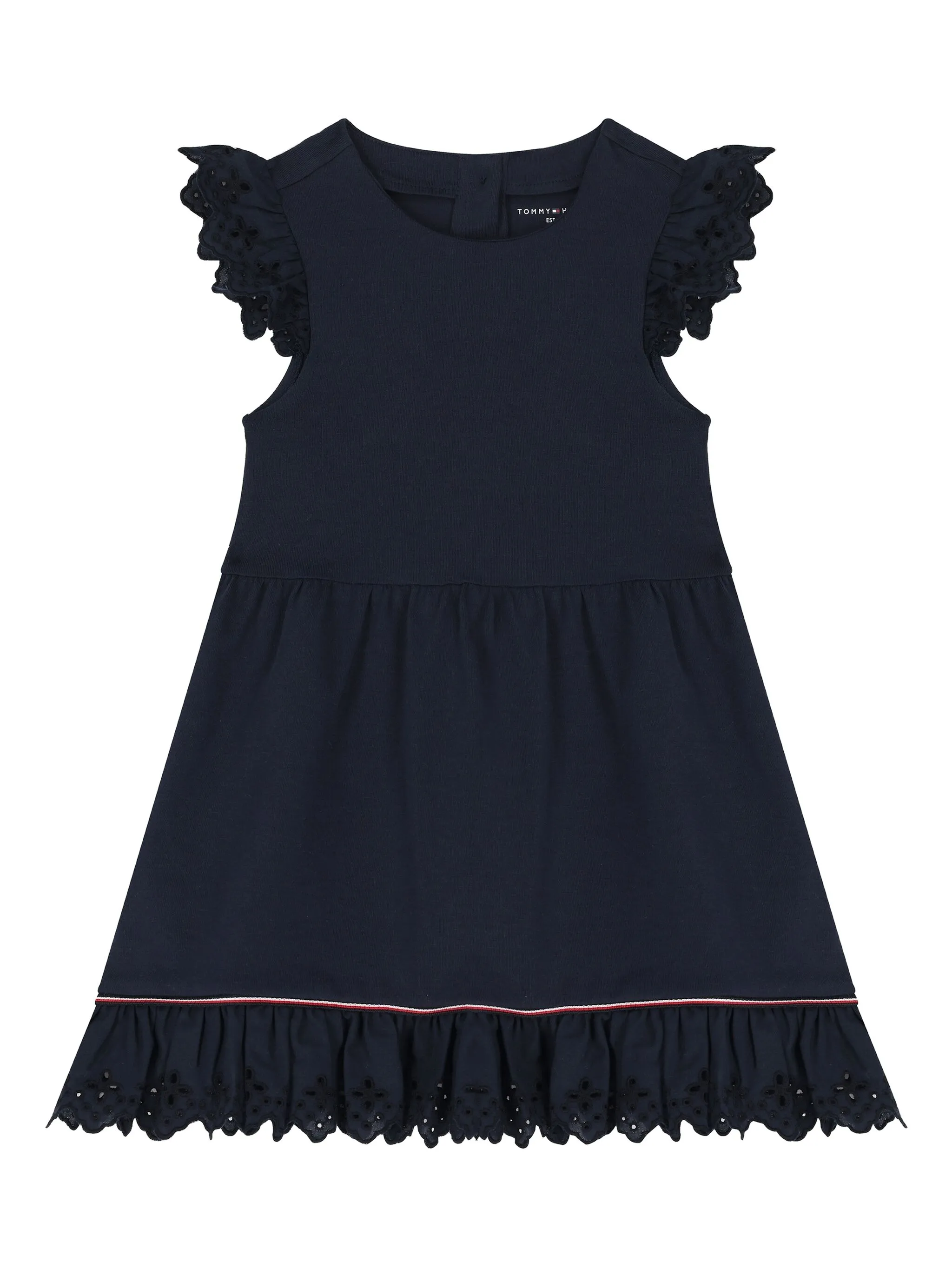 

Платье с оборками и люверсами Tommy Hilfiger Junior, синий