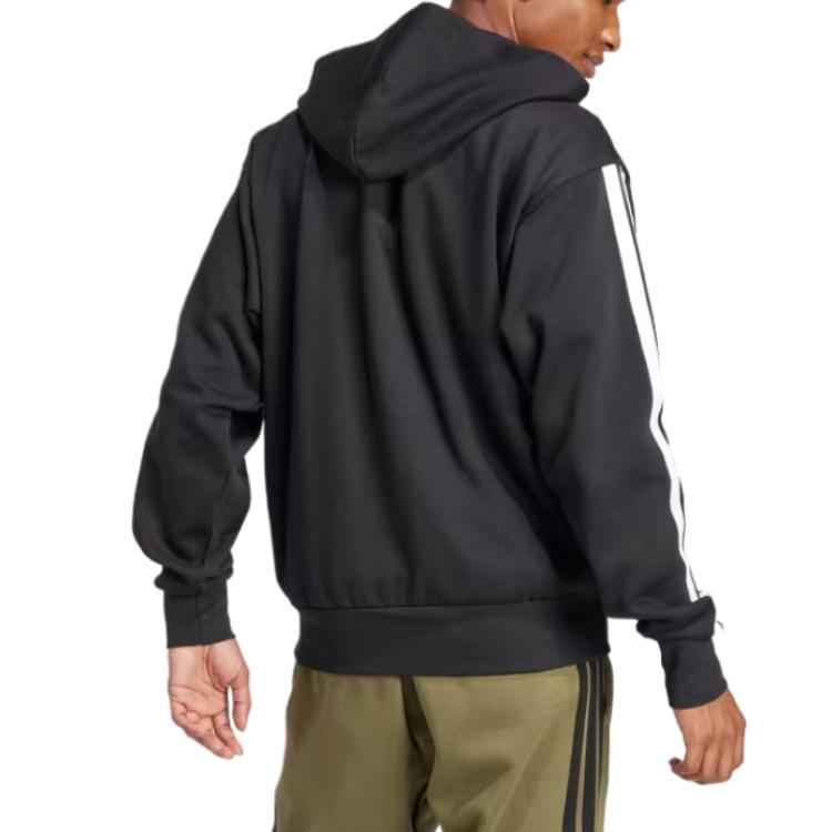 Толстовка Adidas Sportswear Essentials 3-Stripes Fleece, черный — фото 3