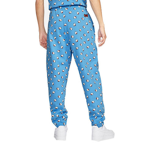 Брюки men's x hello kitty crossover ss22 full print cat straight casual sports pants/trousers/joggers blue Nike, мультиколор — фото 4
