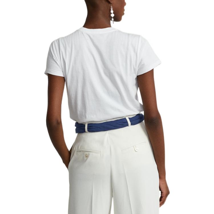 Футболка Polo Ralph Lauren Jersey With Beret Polo Bear, белый — фото 3