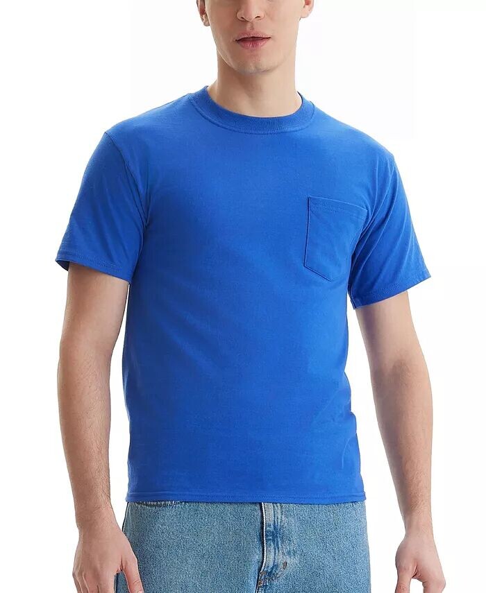 

Футболка с карманами унисекс Beefy-T, 2 шт Hanes, синий