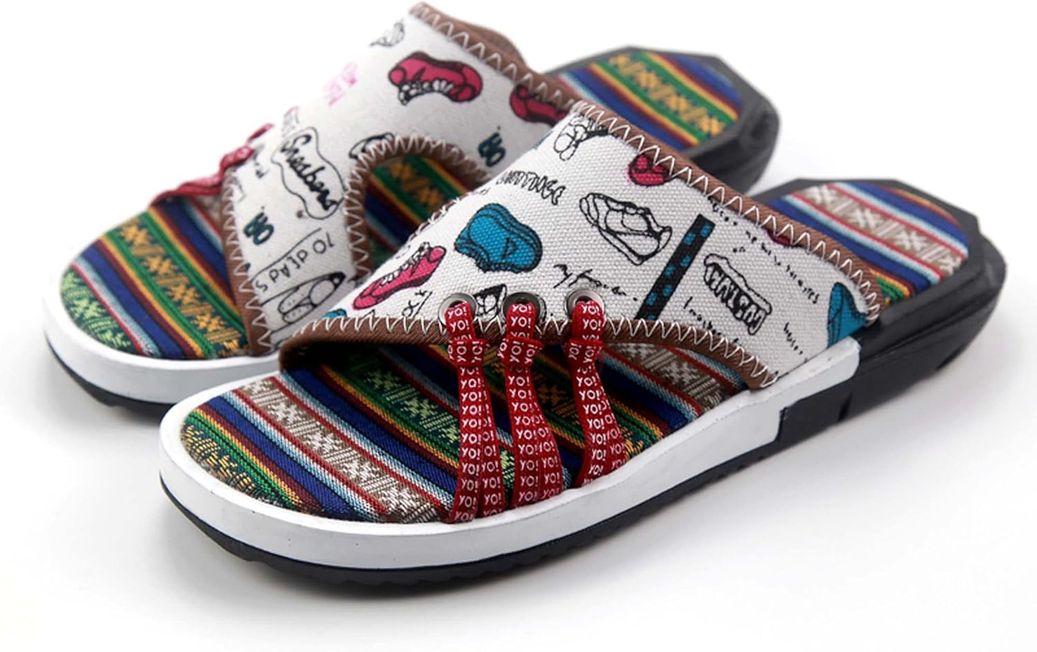 

Летние мужские сандалии, пляжные туфли, сетчатая лента, противоскользящая устойчивость к носу, модная повседневная мягкая, комфортная, легкая Generic, белый