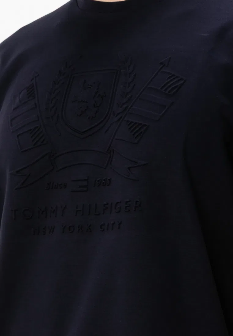 Футболка с тисненым принтом, Tommy Hilfiger, темно-синий — фото 3