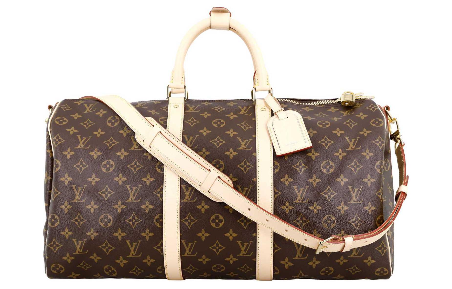 

LOUIS VUITTON Сумка Keepall Bandouliere Monogram 50 коричневая