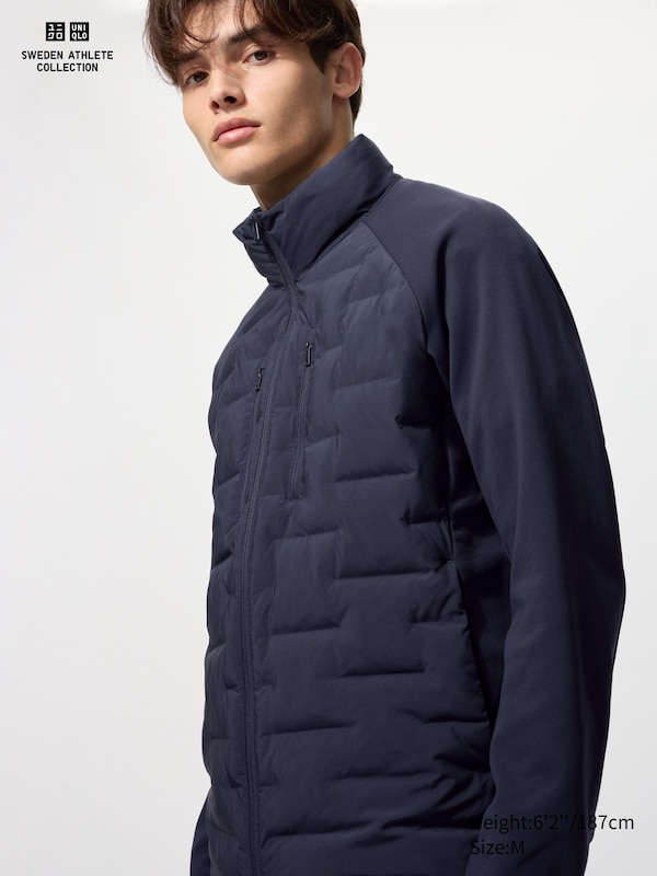 

Комбинированная куртка Puffertech с флисом Uniqlo, 69 navy
