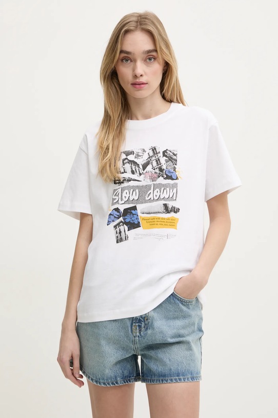 

Хлопковая футболка Moschino Jeans, белый