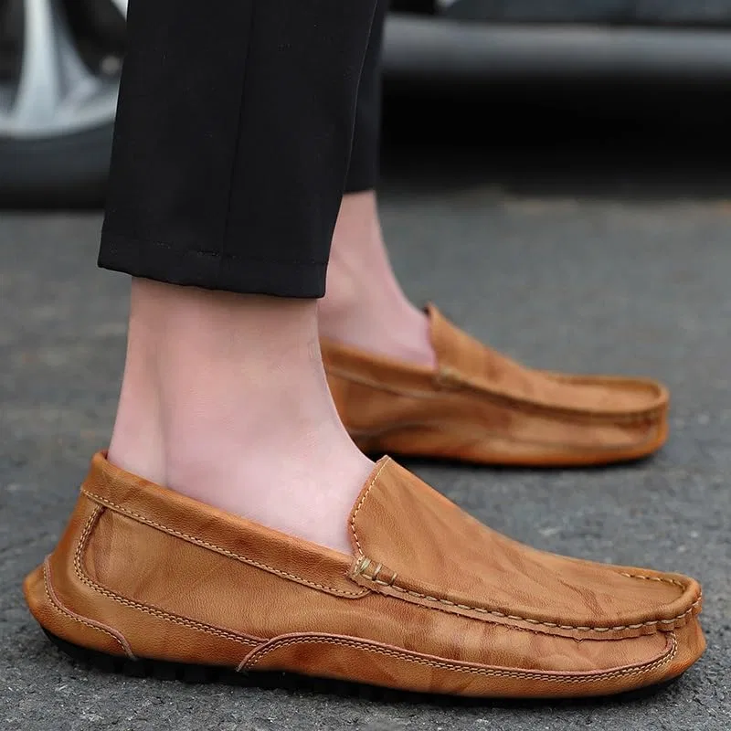 Лоферы мужские из искусственной кожи, классические, Light Brown PUGHGAETZF — фото 2