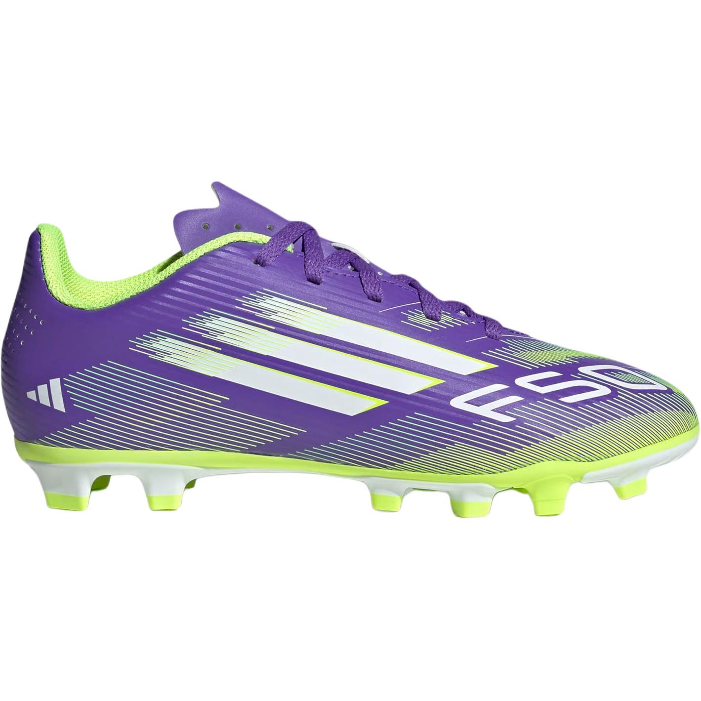 Adidas F50 CLUB Абразивостойкие поддерживающие низкие детские футбольные бутсы Purple Kids' — фото 3