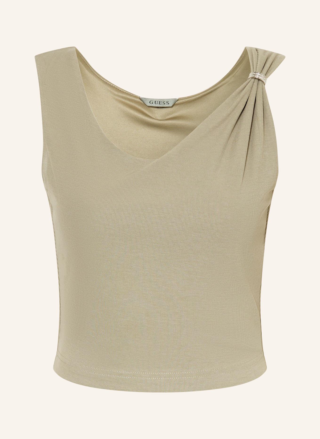 

Укороченный топ Aimee с драгоценными камнями Guess, зеленый