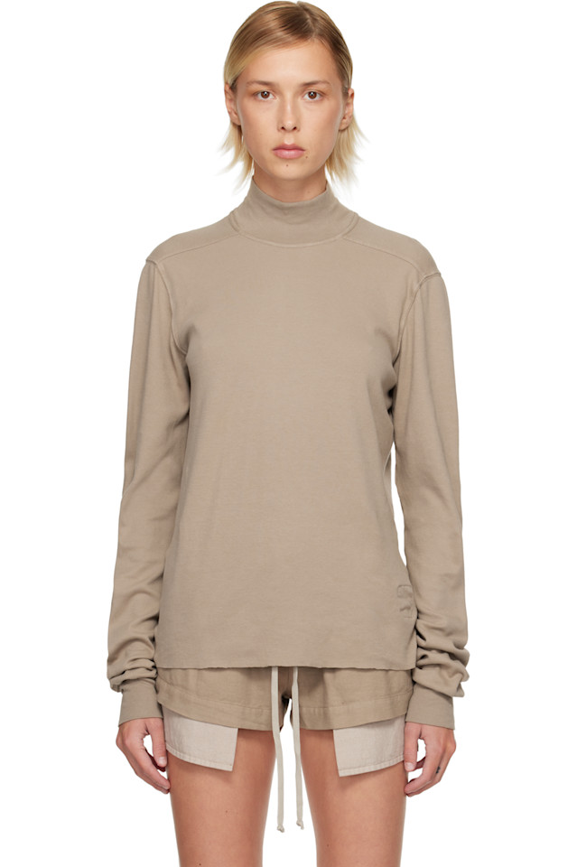 

Rick Owens Drkshdw Taupe concordians headon dbl sweater
