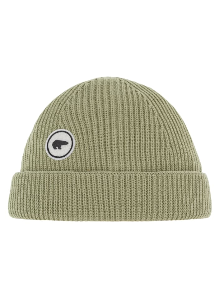 

Вязаная шапка Raik MÜ из мериносовой шерсти светло-зеленого цвета Eisbär