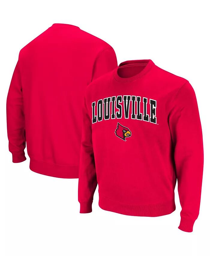 

Мужская толстовка Louisville Cardinals с круглым вырезом и аркой и логотипом Colosseum, красный