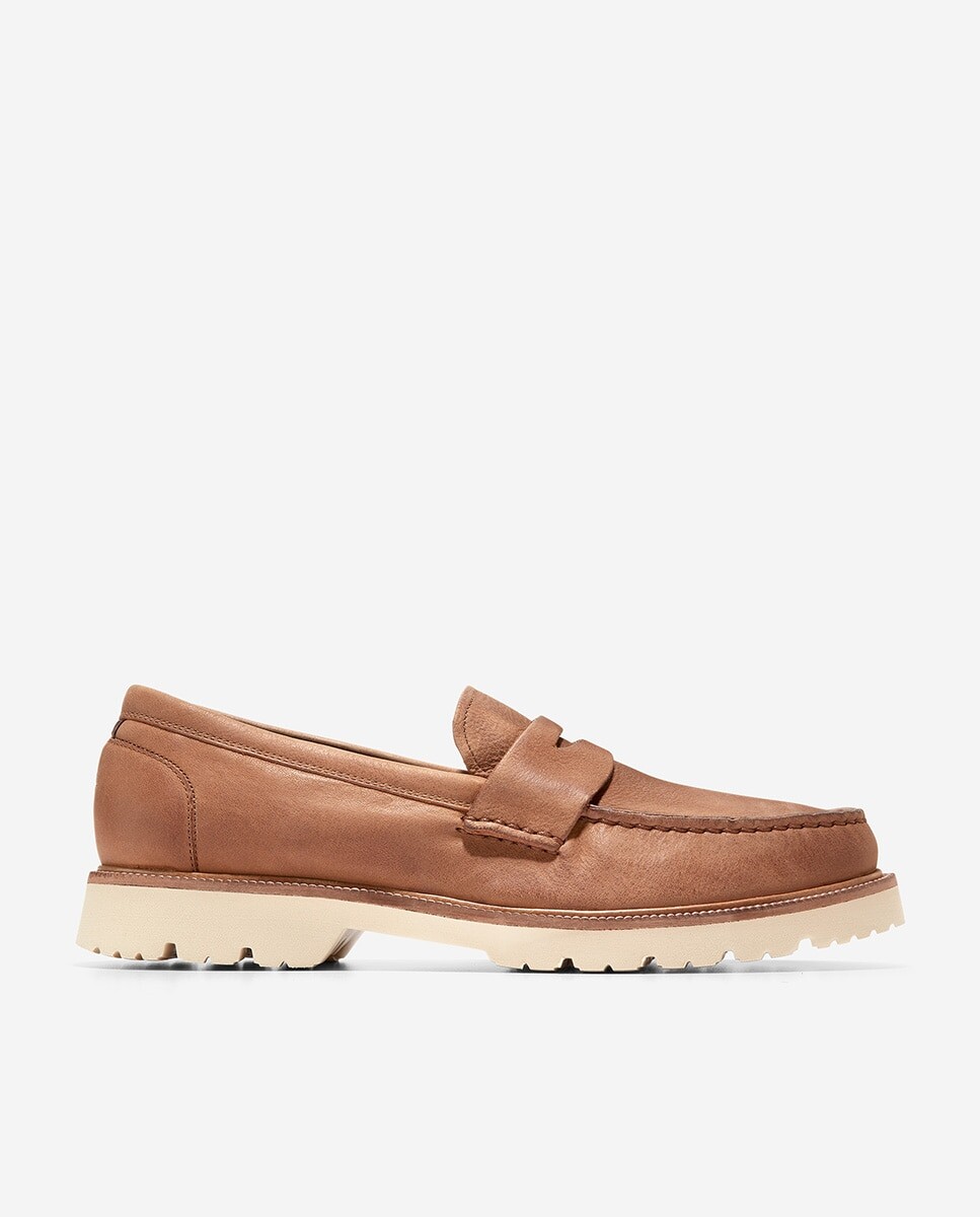 

Мужские коричневые кожаные мокасины Cole Haan, коричневый