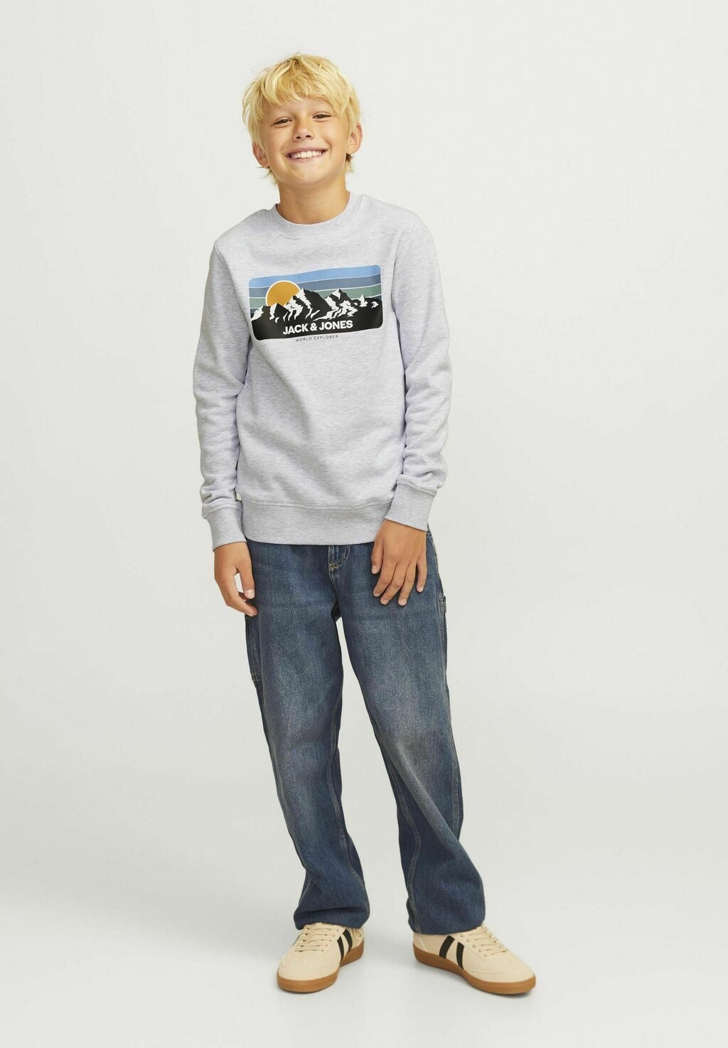 

Толстовка JJPEAK CREW NECK Jack & Jones Junior, серый