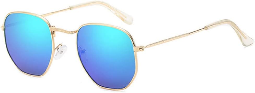 

Женские винтажные металлические квадратные солнцезащитные очки 2027 года, модные солнцезащитные очки для женщин, зеркальные очки с цветными линзами, дизайнерские MTZJH, Gold Green