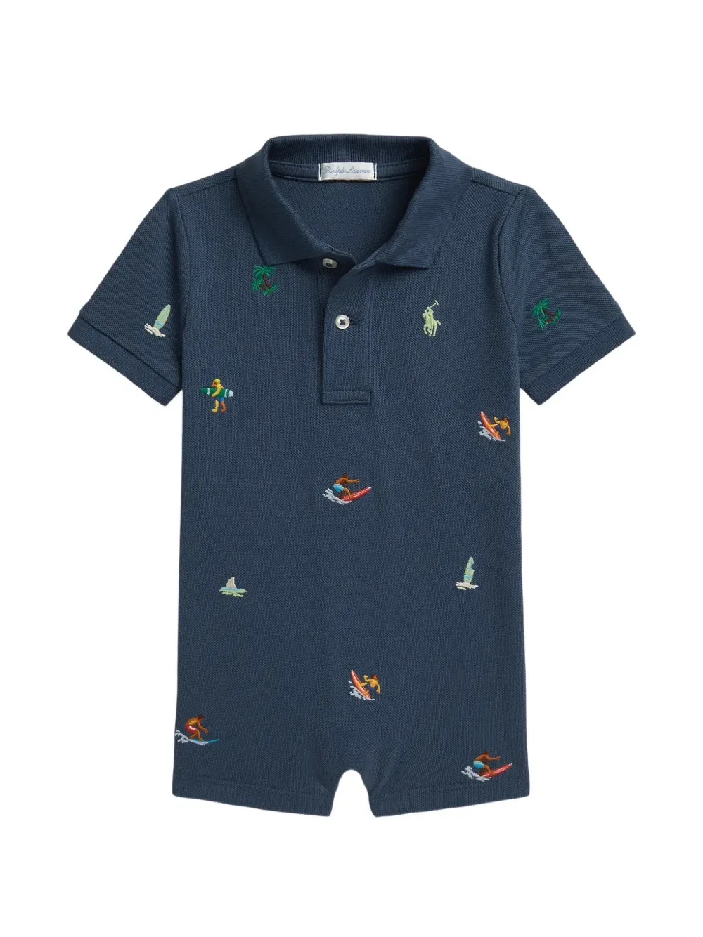 Синие хлопковые шорты Polo Ralph Lauren Kids