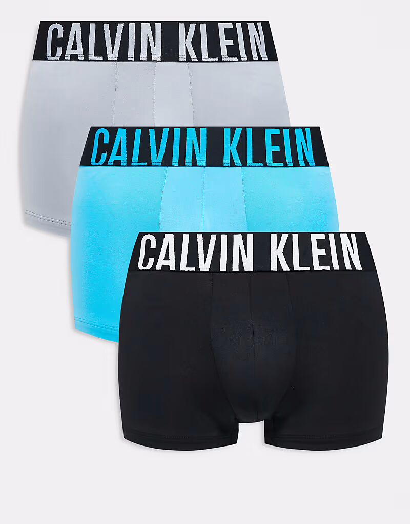 

Комплект из 3 трусов-боксеров Calvin Klein Intense Power черного/серого/синего цвета