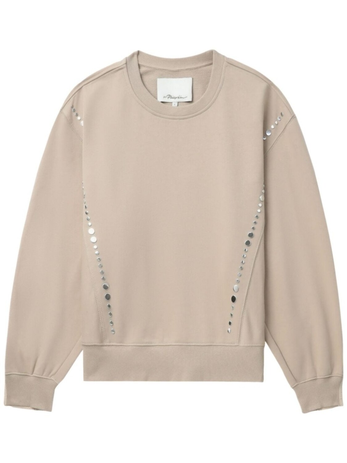 

3.1 Phillip Lim толстовка с заклепками, нейтральный цвет