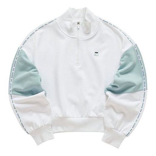 

Свитер fila sports contrasting colors stand collar pullover half zipper hoodie white Fila Fusion, белый