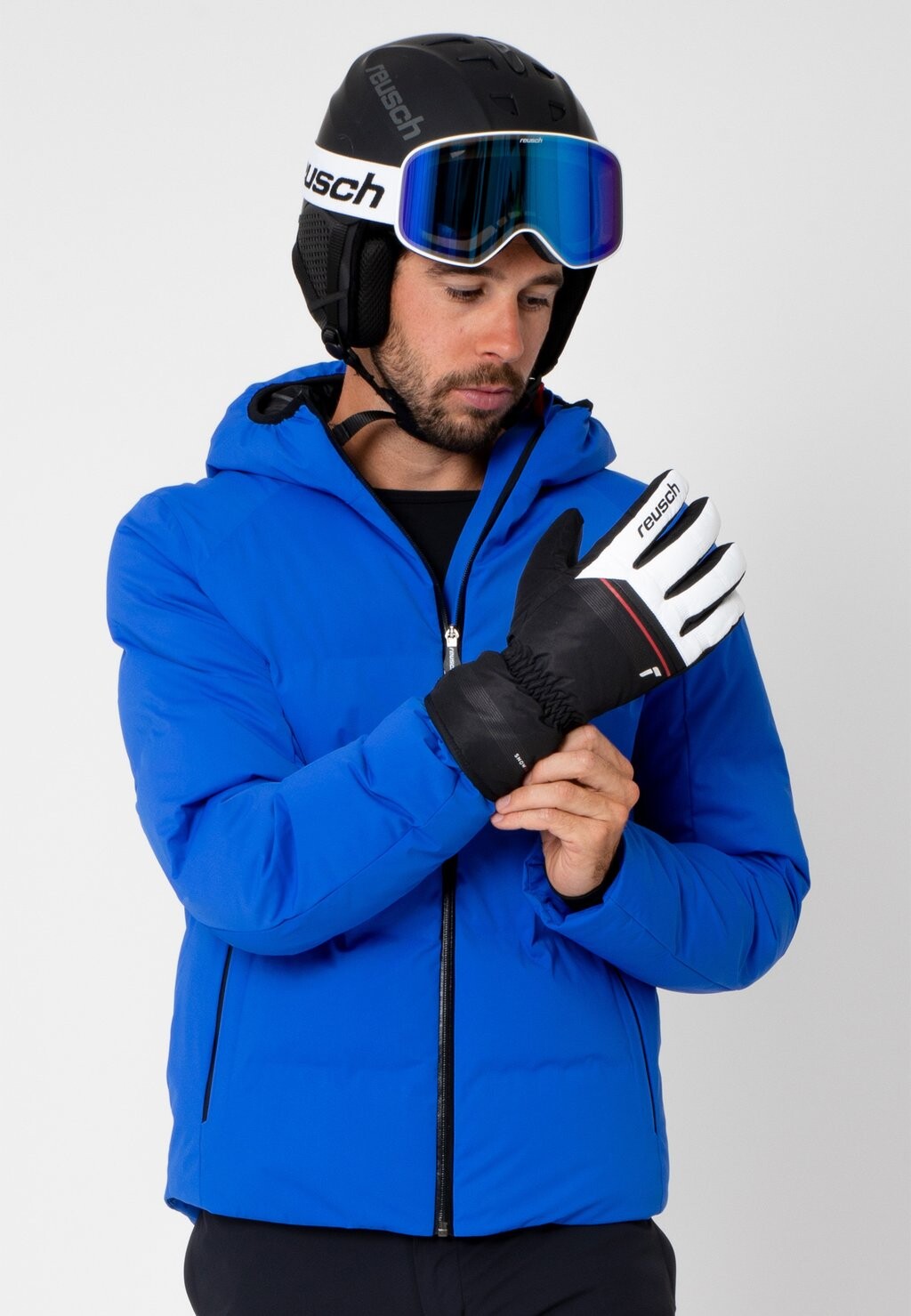 

Перчатки SNOW Reusch, цвет white fire red black