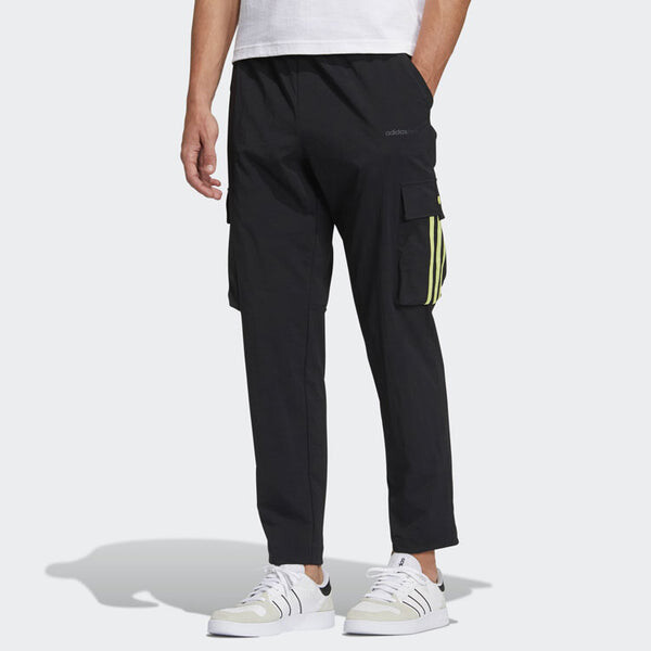 Спортивные штаны adidas neo Sw Lw 3s Tp Leisure Pocket Sports Stripe Trousers Men's Black, черный — фото 2