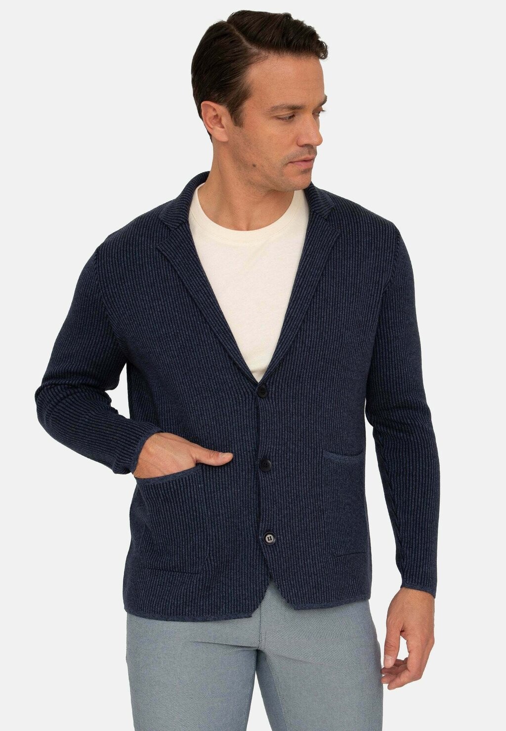 

Кардиган 3 BUTTON AND 2 POCKETS OUTSIDE Jacey Quinn, цвет navy