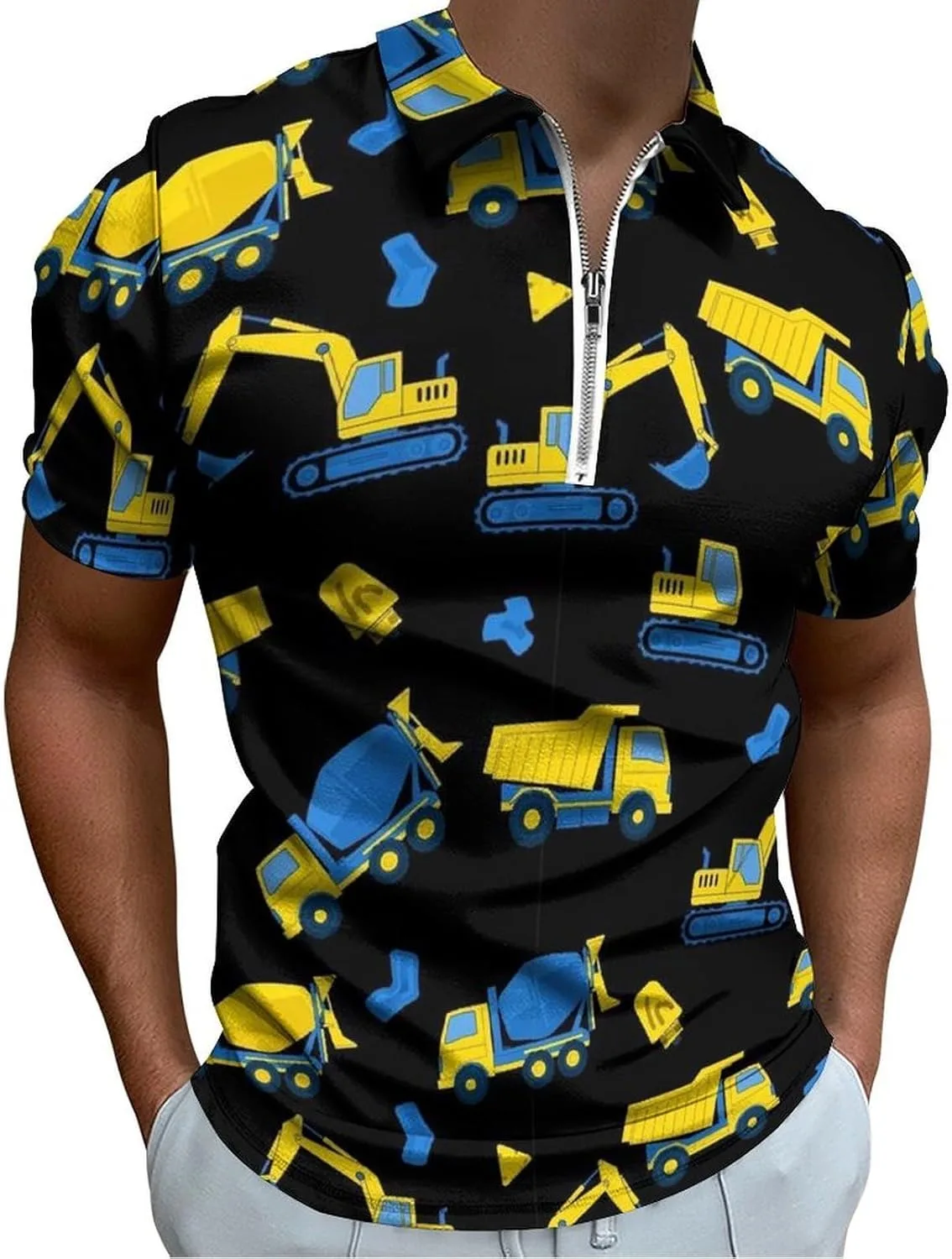 

Мужская поло с молнией, влагоотводящая, для гольфа PPIKTC